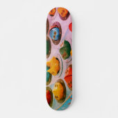 Retro-Karneval-Frösche Skateboard (Vorne)