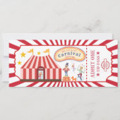 Retro-Karneval zum Geburtstag Einladung (Vorderseite)