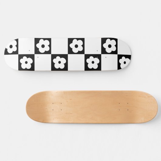 Retro Karo Blume #2 #decor #art Skateboard (Horizontal)