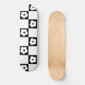 Retro Karo Blume #2 #decor #art Skateboard (Vorderseite)