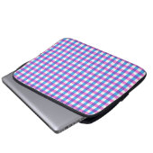 Retro-Karo Buntes Muster Laptopschutzhülle (Vorne Knopf)