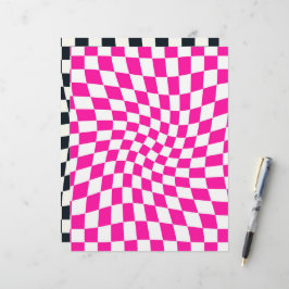 Retro-Karo in Schwarz/Rosa Schokoladenpapier
