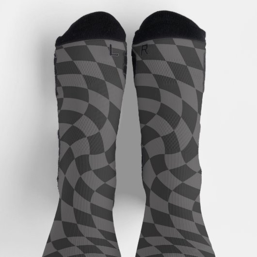 Retro-Karo mit grauem Chic Socken (Oben)