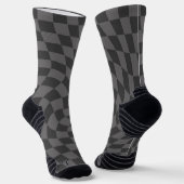 Retro-Karo mit grauem Chic Socken (Gewinkelt)
