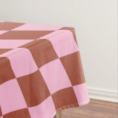 Retro-Karo-Muster rosa und braun Karton Tischdecke (Beispiel)