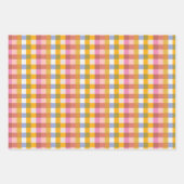 Retro-Karo Packpapier Geschenkpapier Set (Vorderseite 3)