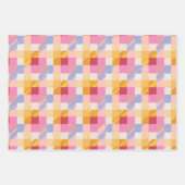 Retro-Karo Packpapier Geschenkpapier Set (Vorderseite)