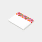 Retro Karo  Post-it Klebezettel (angewinkelt)