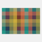 Retro-Karo und mittelgroße Mod-Streifen Geschenkpapier Set (Vorderseite 3)