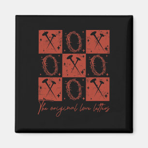 Retro Karo Valentinstag Xoxo Die Original-Liebesbr Magnet