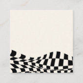 Retro Karomuster Flitterwochen-Fonds QR-Code Begleitkarte (Rückseite)