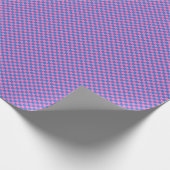 Retro Karomuster in strahlendem Rosa und Blau Geschenkpapier (Ecke)