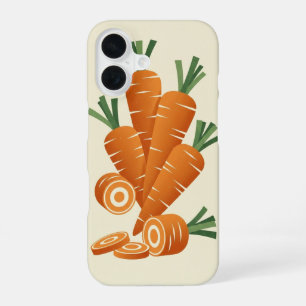 Retro-Karotten im stilisierten Stil iPhone 16 Hülle