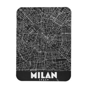 Retro-Karte von Mailand Italien Magnet