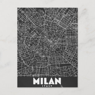 Retro-Karte von Mailand Italien Postkarte
