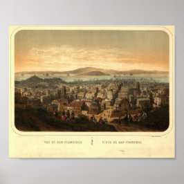 Retro-Karte von San Francisco im Vintage-Stil Poster