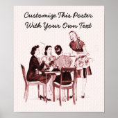 Retro-Karten und Kaffee Poster (Vorne)