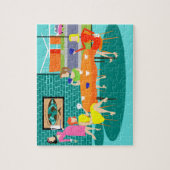 Retro Kartenspiel-Puzzlespiel der Frauen Puzzle (Vertikal)