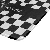 Retro-Karton in Schwarz und Weiß| DIREKT Schneidebrett (Ecke)
