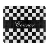 Retro-Karton in Schwarz und Weiß| DIREKT Schneidebrett (Vorderseite)