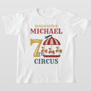 Retro-Karussell-Zirkus-Kirmes-Geburtstags-Shirt T-Shirt
