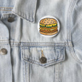 Retro-Käse-Hamburger Button (Beispiel)