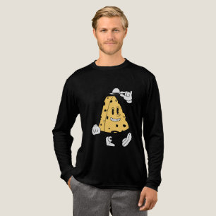 Retro-Käse mit Hut Tri-Blend Shirt