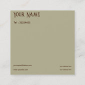 Retro-Käseplatte mit Trauben Quadratische Visitenkarte (Rückseite)