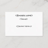 Retro Kasette-Visitenkarte Visitenkarte (Rückseite)