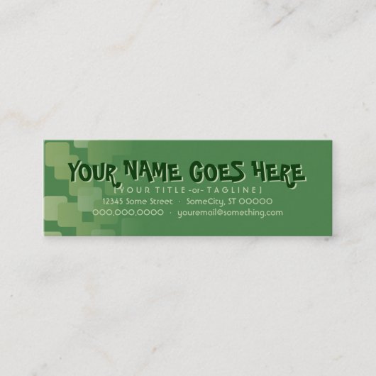 Retro Kaskaden Mini Visitenkarte (Vorderseite)