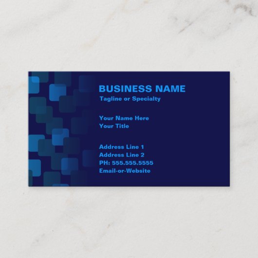 Retro Kaskaden Visitenkarte (Vorderseite)