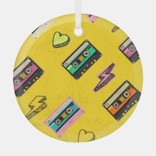 Retro-Kassette: 80er-Liebesparty-Design Ornament Aus Glas
