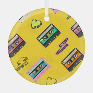 Retro-Kassette: 80er-Liebesparty-Design Ornament Aus Glas