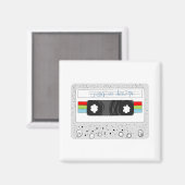 Retro-Kassette 80er-Stil Magnet (Vorderseite/Rückseite)