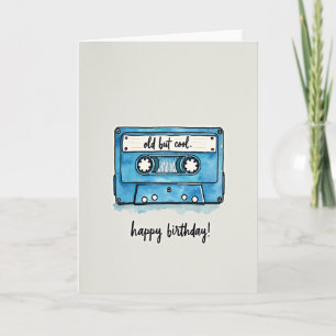 Retro-Kassette-Birthday-Kunstkarte Karte
