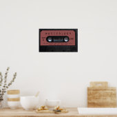 Retro-Kassette für Vintage Audiostile Poster (Küche)