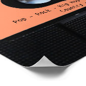 Retro-Kassette für Vintage Audiostile Poster (Ecke)