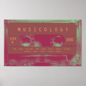 Retro-Kassette für Vintage Audiostile Poster (Vorne)