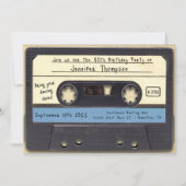 Retro-Kassette-Geburtstagseinladung Einladung (Vorderseite)
