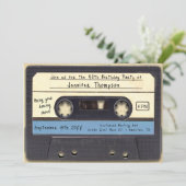 Retro-Kassette-Geburtstagseinladung Einladung (Stehend Vorderseite)