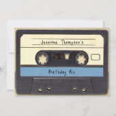 Retro-Kassette-Geburtstagseinladung Einladung (Rückseite)