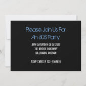 Retro Kassette Geeky nerdy Achtzigerjahre Kassette Einladung (Rückseite)