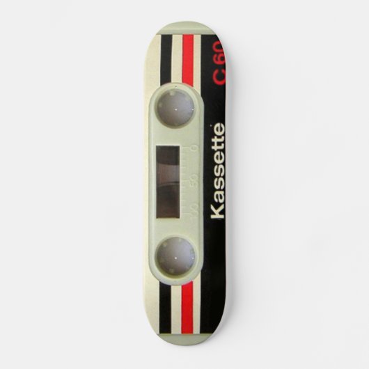 Retro Kassette Geeky nerdy Achtzigerjahre Kassette Skateboard (Vorderseite)