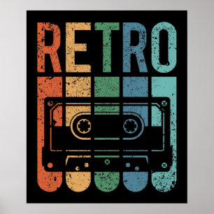 Retro-Kassette (Grunge-Effekt) Poster