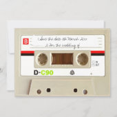Retro-Kassette Hochzeit Save The Date (Vorderseite)