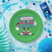Retro-Kassette. Pappteller (Party)
