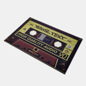 Retro-Kassette Pop Art Fußmatte (Schrägansicht)