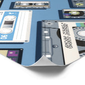Retro-Kassette-Tape-Muster Poster (Ecke)