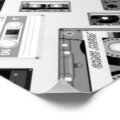 Retro-Kassette-Tape-Muster Poster (Ecke)