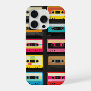Retro-Kassette-Tape-Muster – Vintage-Musik iPhone 15 Pro Hülle